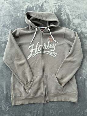 Harley-Davidson Logo Full Zip Hoodie Gray XL